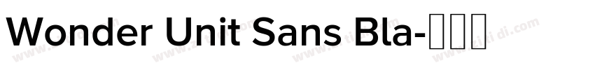 Wonder Unit Sans Bla字体转换